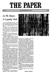 The Paper Vol. I No. 1 — Dec. 3, 1965